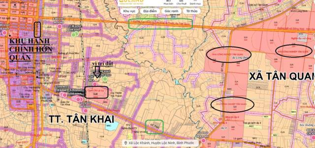 Cắt bán 10 ngang DT 756B vào 500m,ngã 3 Tân Quan,chợ Tân Khai, Hớn Quản.