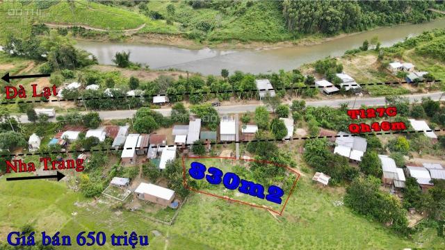 Cần bán nhanh 830m2 ngay QL27c đường đi Đà Lạt. Giá bán 650tr