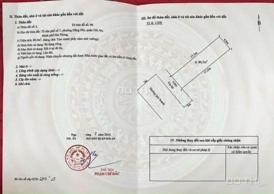Bán lô đất vị trí Siêu Đẹp Tuyến 2 Lê Hồng Phong sau chi cục thuế Hải An, gần UBND Hải An, Hải Phòn