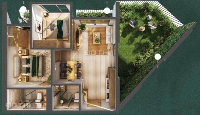 Bán căn hộ sân vườn 2PN-2VS Sky Forest - KĐT Ecopark, 88m2, 600tr (15%)