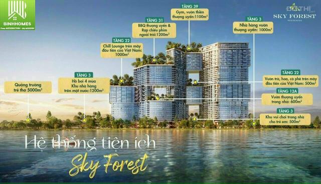 Bán căn hộ sân vườn 2PN-2VS Sky Forest - KĐT Ecopark, 88m2, 600tr (15%)
