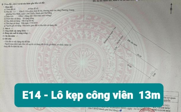 Bán đất khu E14 Kim Long - Lô kẹp công viên thông Giá: 4,25 tỷ TLCC