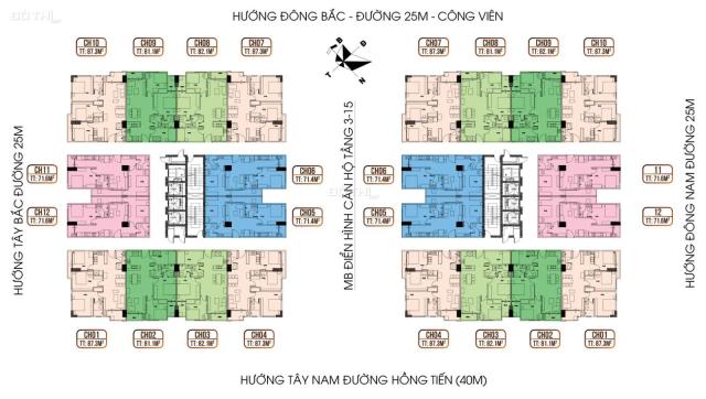 Bán căn hộ góc 87m2 3PN2WC tại HC Golden Hồng Tiến