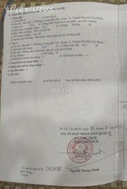Bán nhà đường Song Hành, Trung Mỹ Tây, ngay ngã tư An Sương, Shr