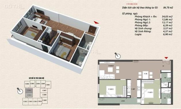 Chủ đầu tư mở bán đợt cuối chung cư Viễn Đông Star, nhận nhà ở ngay, 84m2 giá chỉ 2.6 tỷ