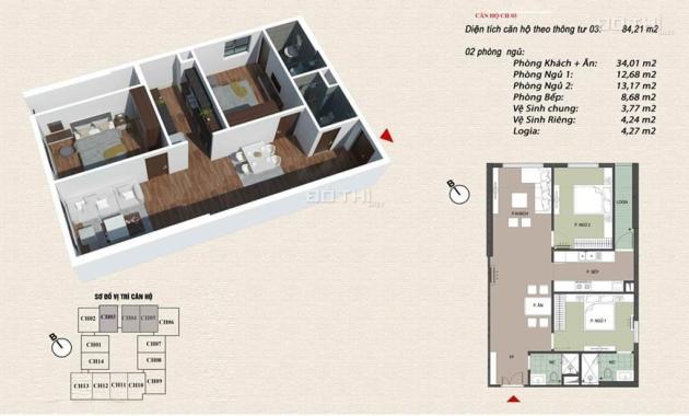Chủ đầu tư mở bán đợt cuối chung cư Viễn Đông Star, nhận nhà ở ngay, 84m2 giá chỉ 2.6 tỷ