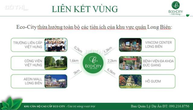 Mở bán quỹ căn ngoại giao dự án Eco City Việt Hưng - 2pn/2,2tỷ quà tặng lên đến 55tr