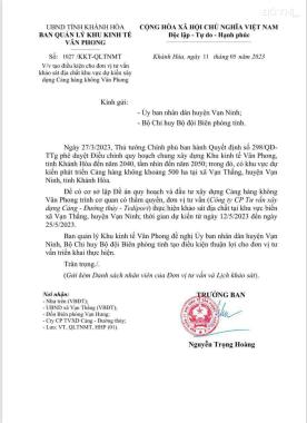 Hot đất nền sân bay Vân Phong, Vạn Ninh, 1000,3m2 chỉ 599tr (sổ hồng chính chủ)