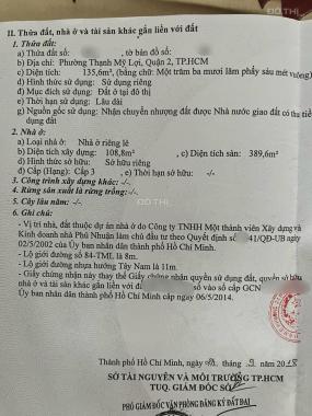 Nhà ngộp 2 mặt tiền P. Thạnh Mỹ Lợi, Q2 hạ 6 tỷ còn 22 tỷ (7,5 x 18,5)