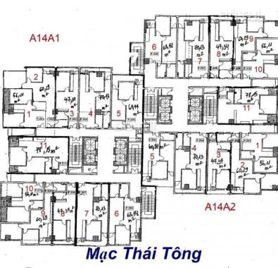 Bán căn hộ chung cư tại Dự án A10-A14 Nam Trung Yên, Cầu Giấy, Hà Nội diện tích 75m2 giá 2.850000
