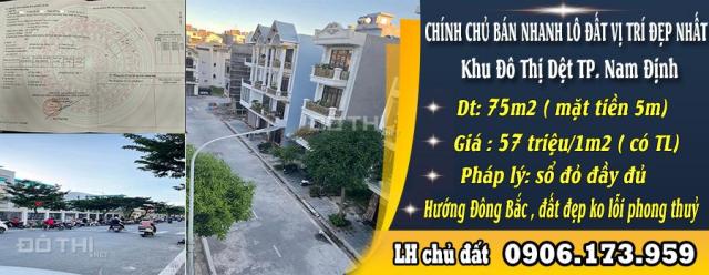 NHƯỢNG LẠI LÔ ĐẤT CL6 KHU TRUNG TÂM ĐẸP NHẤT ĐÔ THỊ DỆT - GIÁ ĐẦU TƯ