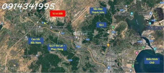 Mặt QL 27A, DT 20x50m; 200m tới tốc B - N, sân bay Thành Sơn 5km, 15km tới biển. 3,4 tỷ
