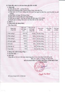Nhà Xưởng mặt tiền 33.000 m2 xe container, nằm trong KCN Bến Tre