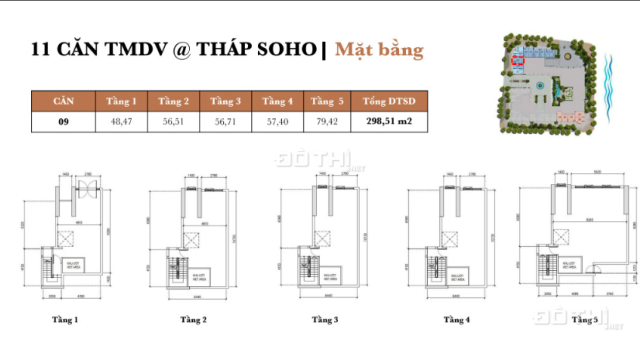 Quỹ căn Shophouse Heritage Westlake 328m2 mới nhất cập nhật T7/2023