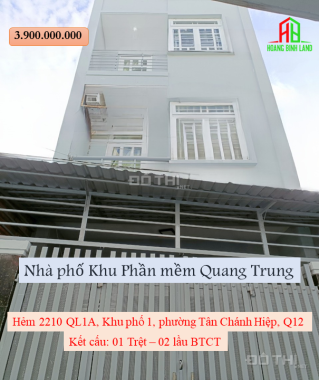 CHÍNH CHỦ đi nước ngoài cần bán gấp nhà phố Khu Phần Mềm Quang Trung (Cách QL1A 300m)