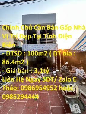 Bán nhà mặt phố tại Phường Noong Bua, Điện Biên Phủ, Điện Biên diện tích 100m2