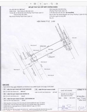 CẦN BÁN NHANH LÔ ĐẤT 2 MẶT TIỀN TRƯỚC SAU TẠI PHƯỜNG THẠNH XUÂN, QUẬN 12, TP. HỒ CHÍ MINH.