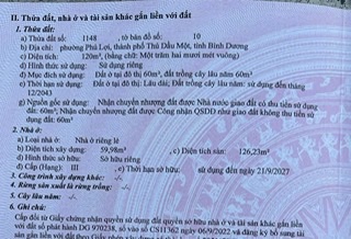 Bán nhà ngay trung tâm phường hiệp thành Thủ dầu một dt 120m tc 60m nội thất đầy đủ giá 4ty850