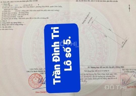 Bán đất đường Trần Đình Tri, Hòa Minh, Liên Chiểu, Đà Nẵng.
