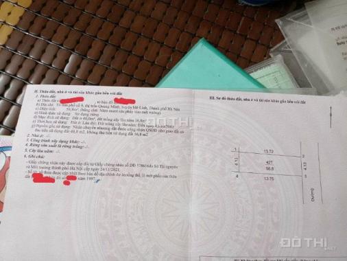 Bán 56.8m đất tổ dân phố số 9 Thị Trấn Quang Minh giá 2x( x tiểu học)