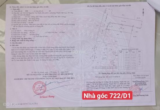 Bán nhà góc 2 mặt tiền đường Nguyễn Thị Định gần ngay chợ Cây Xoài Q.2 (57.7m2) 6.8 tỷ