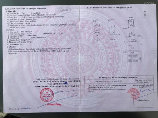 Bán nhà đường nguyễn duy trinh 980A gần chợ phú Hữu Q.9 (54m2) 5.4 tỷ  tel. 0918 481 296