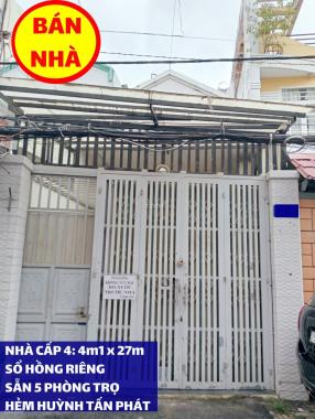 Nhà C4 Dòng tiền ổn định Sổ hồng 109m2 hẻm xe hơi Huỳnh Tấn Phát Q7