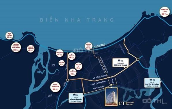 Căn hộ cao cấp CT1 Riverside Luxury 2PN-2WC, đầy đủ nội thất, tầng view thoáng.