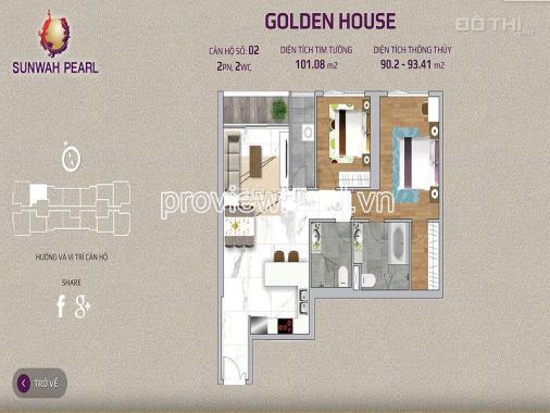 Bán một số căn hộ Sunwah Pear, tháp Golden House, Giá CĐT, TT chia 4 đợt