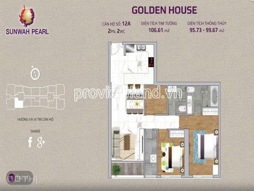 Bán một số căn hộ Sunwah Pear, tháp Golden House, Giá CĐT, TT chia 4 đợt