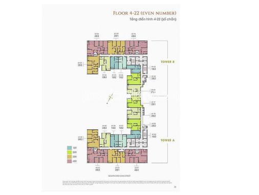 Căn hộ cao cấp cho thuê tại The Marq Quận 1 có diện tích 108.87m2, kiến trúc gồm 3 phòng ngủ