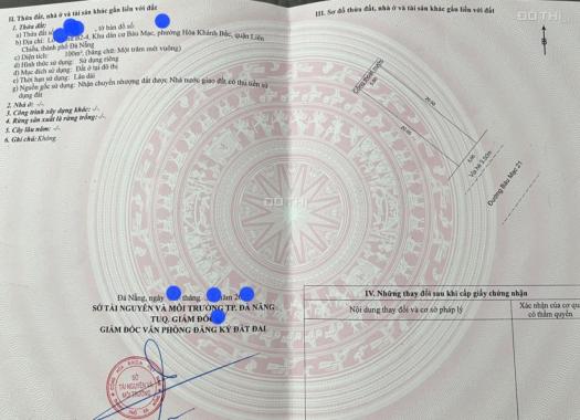 Bán đất đường Bàu Mạc 21 - Liên Chiểu - Đà Nẵng