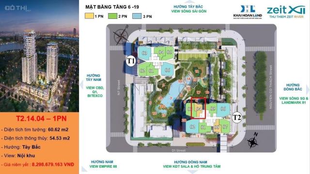 HOT! DUY NHẤT 1 CĂN LÚC NÀY, 1PN 60M2, ZEIT RIVER (GS), THỦ THIÊM, Q2