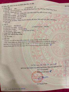 Cho thuê liền kề 2 mặt thoáng, đường 36m, kinh doanh ngày đêm, sầm uất bậc nhất HUD Sơn Tây.