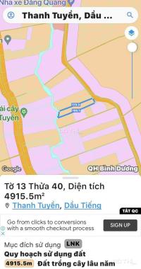 Bán đất tại Xã Thanh Tuyền, Dầu Tiếng, Bình Dương diện tích 5000m2