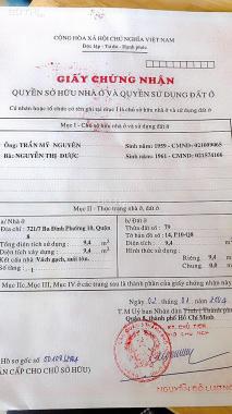 1,1 TỶ-  Bán nhà 721/7 Ba Đình, P10, Q8, SHR khu DCHH ngay chợ Ba Đình gần cầu Nguyễn Tri Phương