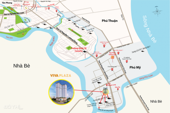 Bán chung cư Viva Plaza Nguyễn Lương Bằng 3 phòng ngủ tổ ấm cho nhiều thế hệ