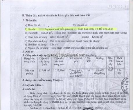 Bán tòa nhà văn phòng 2 mặt tiền trước sau Nguyễn Văn Trỗi, 154m2 đất, 1 hầm + 10 tầng