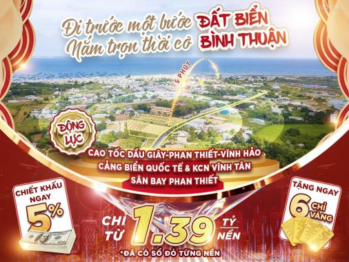 SỞ HỮU ĐẤT NỀN VEN BIỂN NGAY NÚT GIAO CAO TỐC PHAN THIẾT - VĨNH HẢO CHỈ VỚI 800TR ĐỒNG