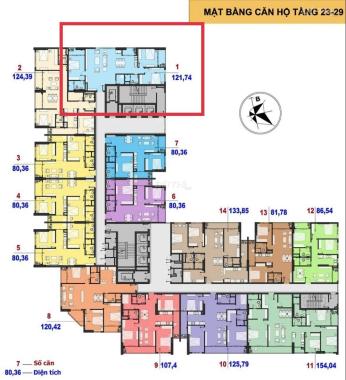 Bán căn 3PN 122m2 tòa The Park Home, Cầu Giấy, Hà Nội: LH 0919395596