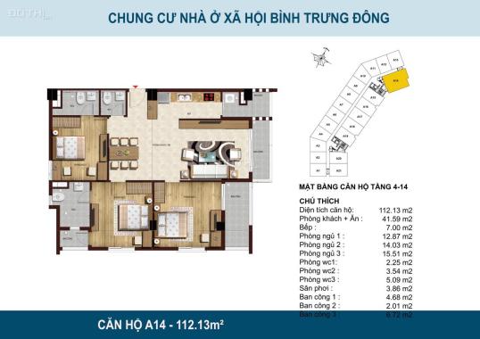 Căn hộ hqc Bình Trưng Đông , TP Thủ Đức , 112m2, 3pn, giá 3.1 tỷ