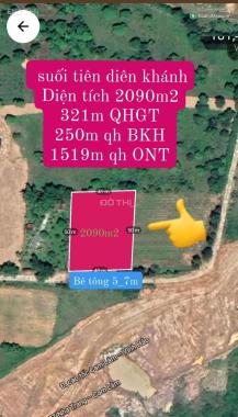 Bán đất tại Xã Suối Tiên, Diên Khánh, Khánh Hòa diện tích 2090m2 giá 1.6Triệu/m2