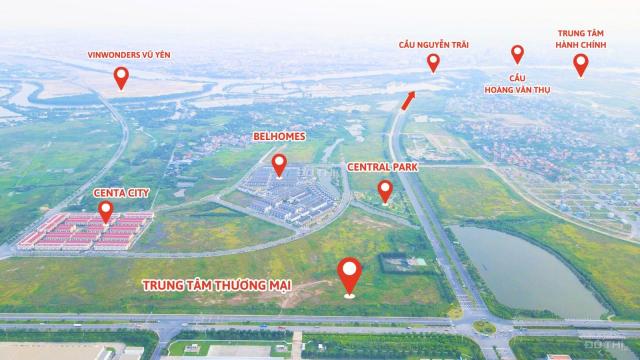 Bán Mặt tiền Kinh doanh SH2 Centa City đường 56m - Cửa ngõ Vinhomes Vũ Yên sắp mở bán