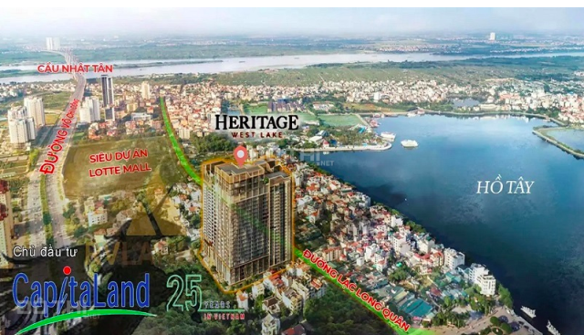 Bán căn 2PN dự án Soho Heritage Westlake giá 5,1 tỷ tầng cao view Lotte