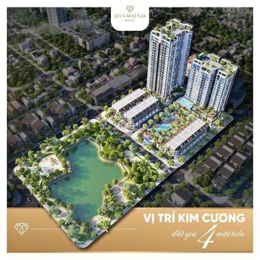 Chỉ 600 triệu nhận nhà ở ngay căn 70m2 2PN 2WC Chung cư cao cấp Diamond Hill trung tâm TP Bắc Giang