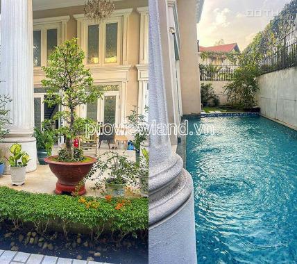 Cho thuê villa Thảo Điền khu Compound, 386m2 đất, 4 tầng, 4PN, hồ bơi + sân vườn