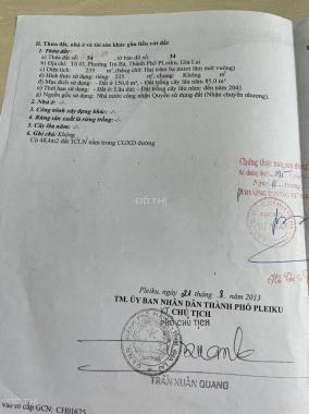 CHÍNH CHỦ CẦN BÁN HOẶC CHO THUÊ NHÀ TẠI ĐƯỜNG NƠ TRANG LONG, TP. PLEIKU, GIA LAI.