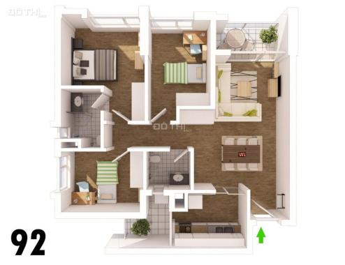 Bán nhanh căn hộ 92m2 - 3 ngủ tại chung cư Rừng cọ Ecopark - Tầng trung thoáng - Giá 2,3 tỷ