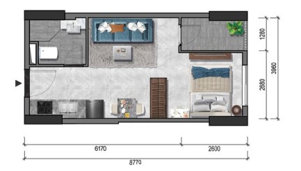 Bán căn hộ chung cư tại Dự án The Privia, Bình Tân, Hồ Chí Minh diện tích 35m2