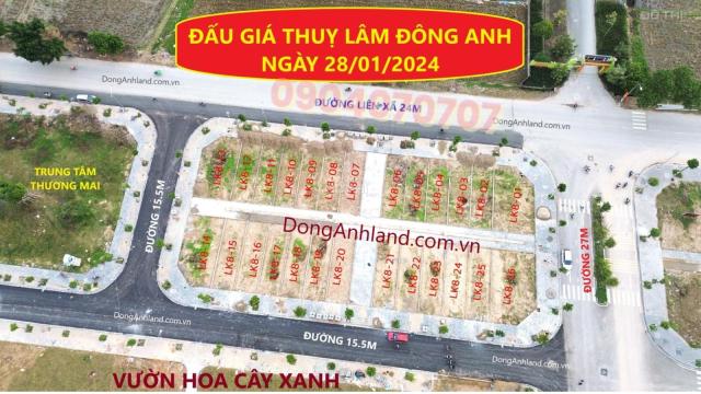 Bán đấu giá đất Thuỵ Lâm Đông Anh giá rẻ nhất 3x tr/m2 có thương lượng năm 2024